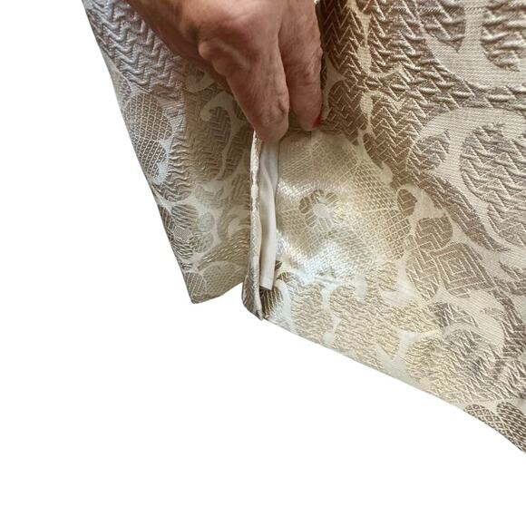 New MAGGY LONDON Starry Night Metallic Jacquard Sheath Dress Beaded Collar SZ 4 - Picture 8 of 10